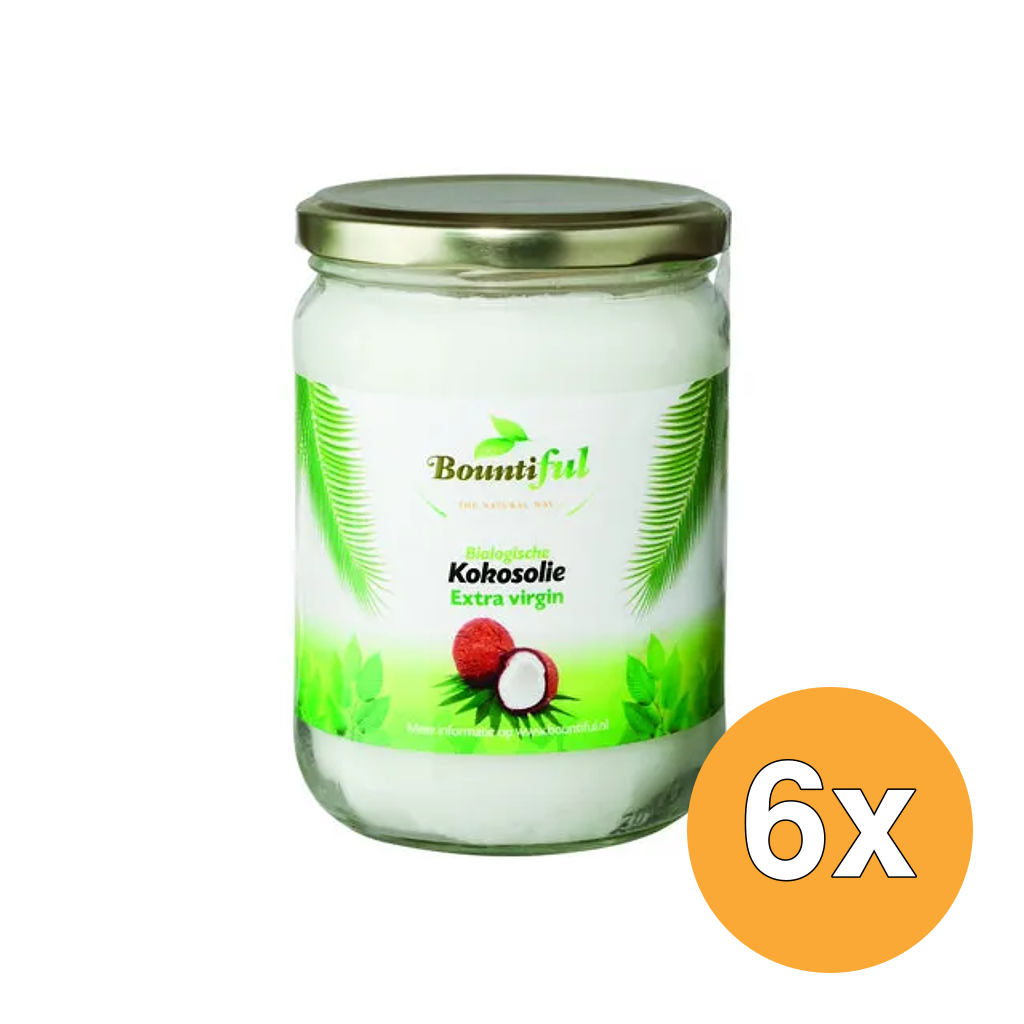 6x Bountiful Kokosolie Extra Virgin Bio (500 ml)