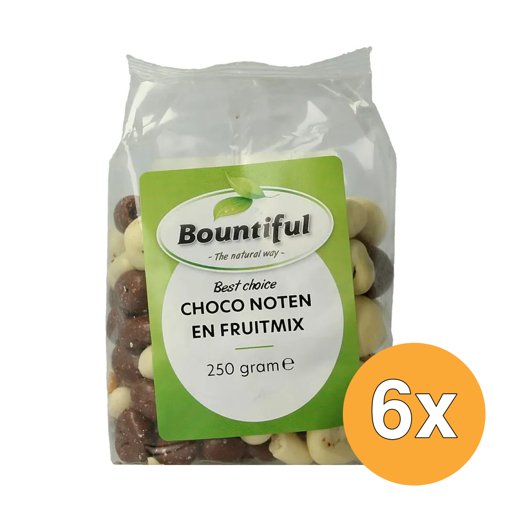 6x Bountiful Choco Noten Fruitmix (250 gr)