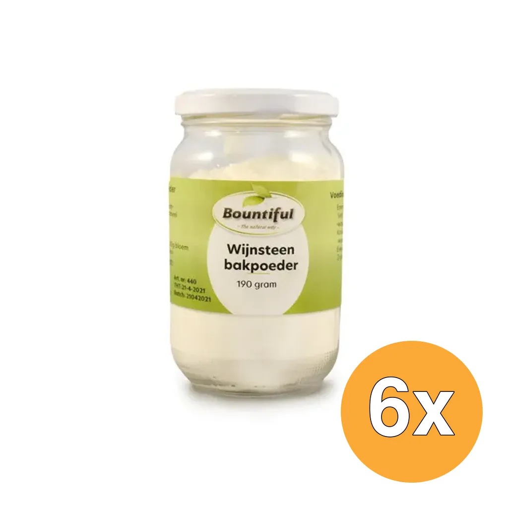 6x Bountiful Wijnsteenbakpoeder (190 gr)