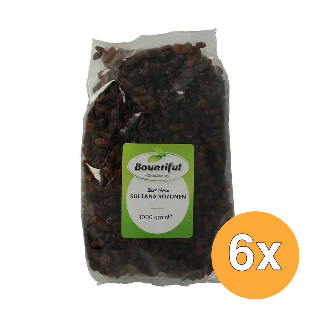 6x Bountiful Sultana Rozijnen (1000 gr)