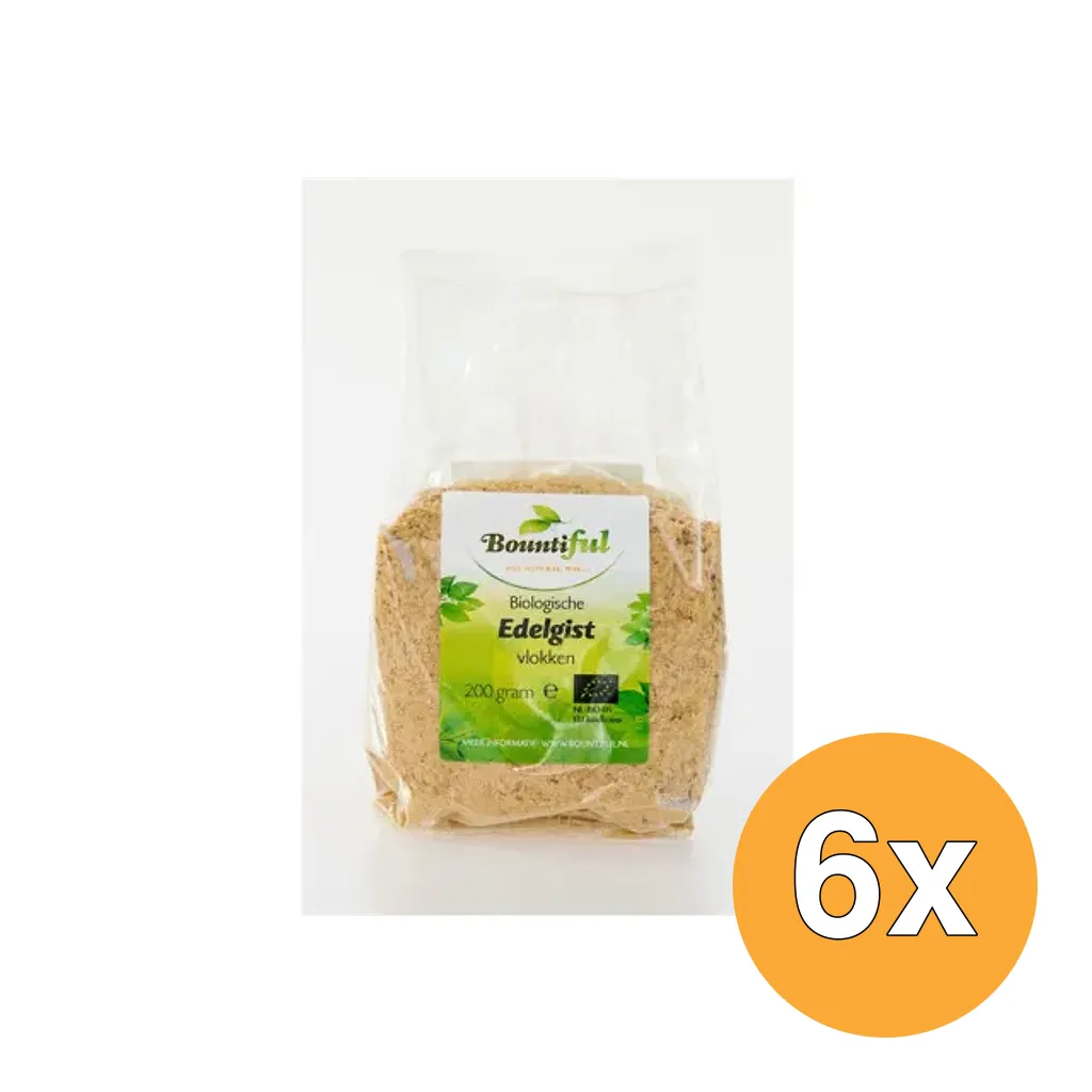 6x Bountiful Edelgistvlokken Bio (200 gr)
