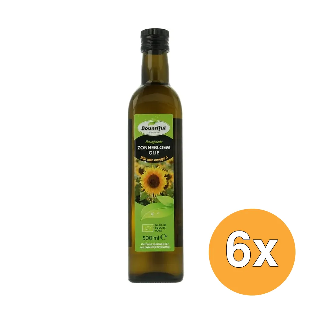 6x Bountiful Zonnebloemolie Bio (500 ml)