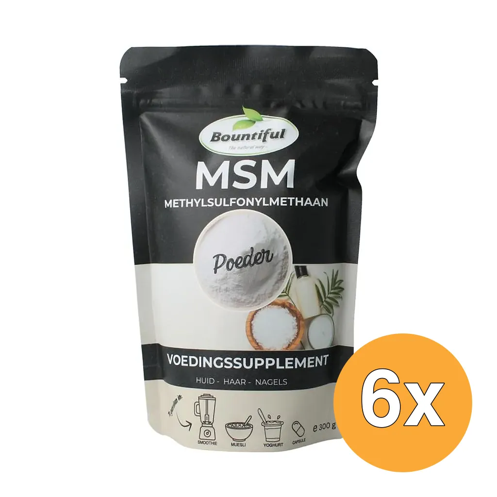 6x Bountiful MSM Poeder (300 gr)