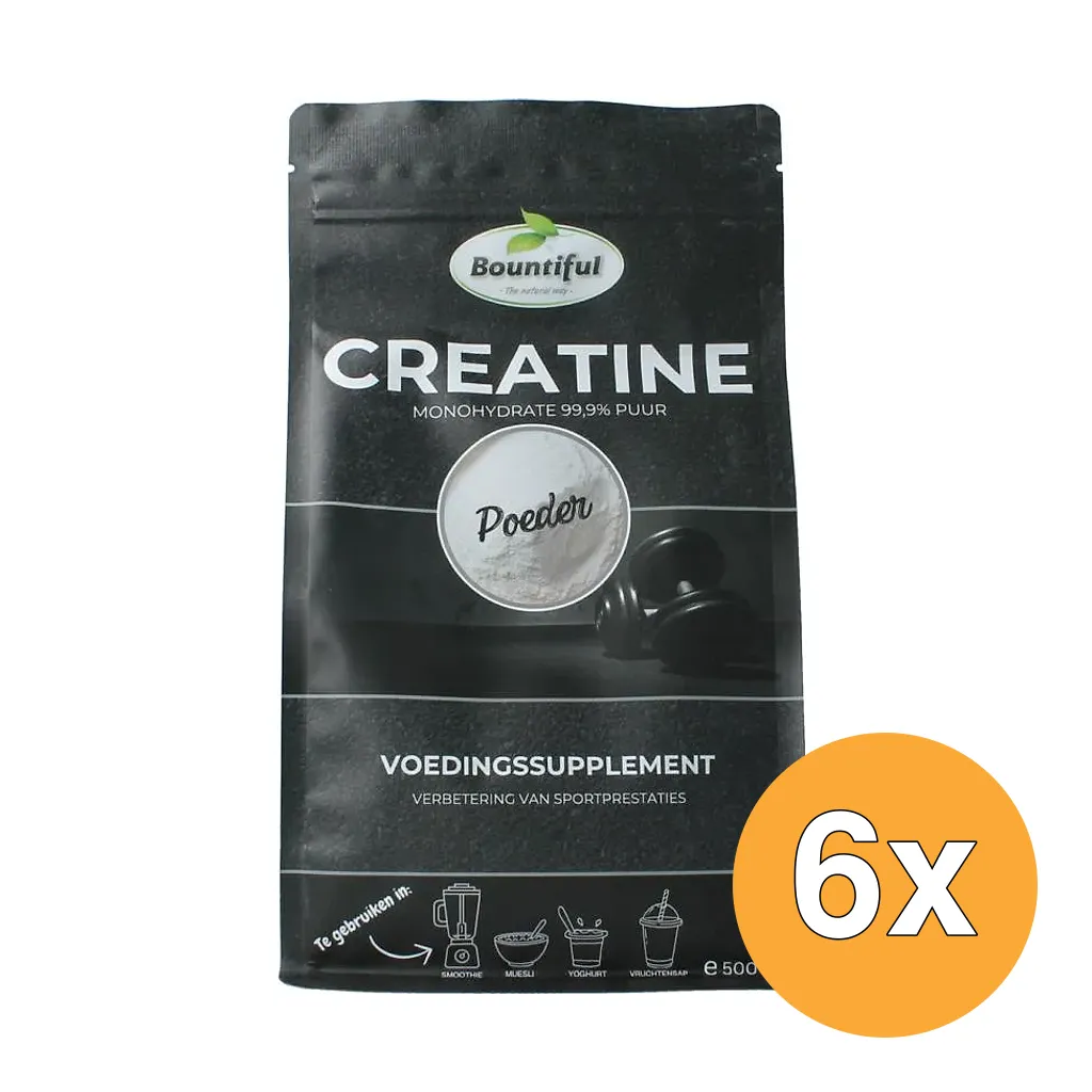 6x Bountiful Creatine Monohydrate Poeder (500 gr)