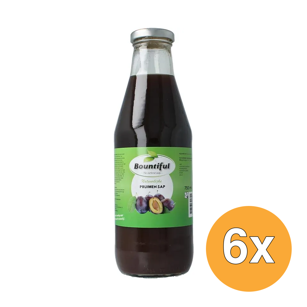 6x Bountiful Pruimen op Sap Bio (750 ml)