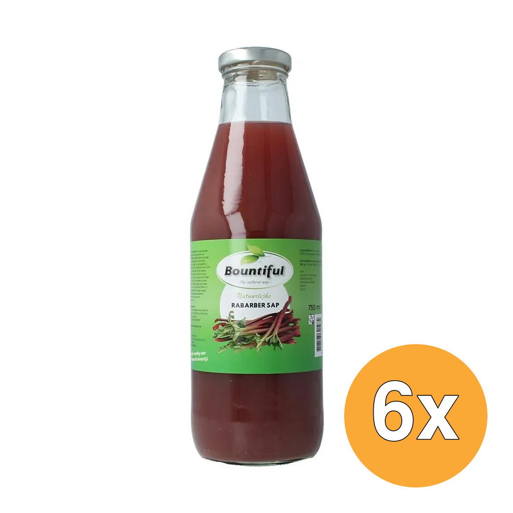 6x Bountiful Rabarbersap (750 ml)