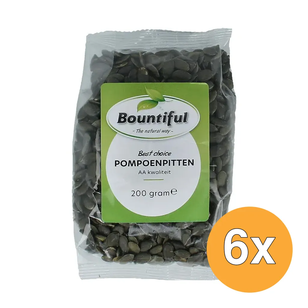 6x Bountiful Pompoenpitten Klasse AA (200 gr)