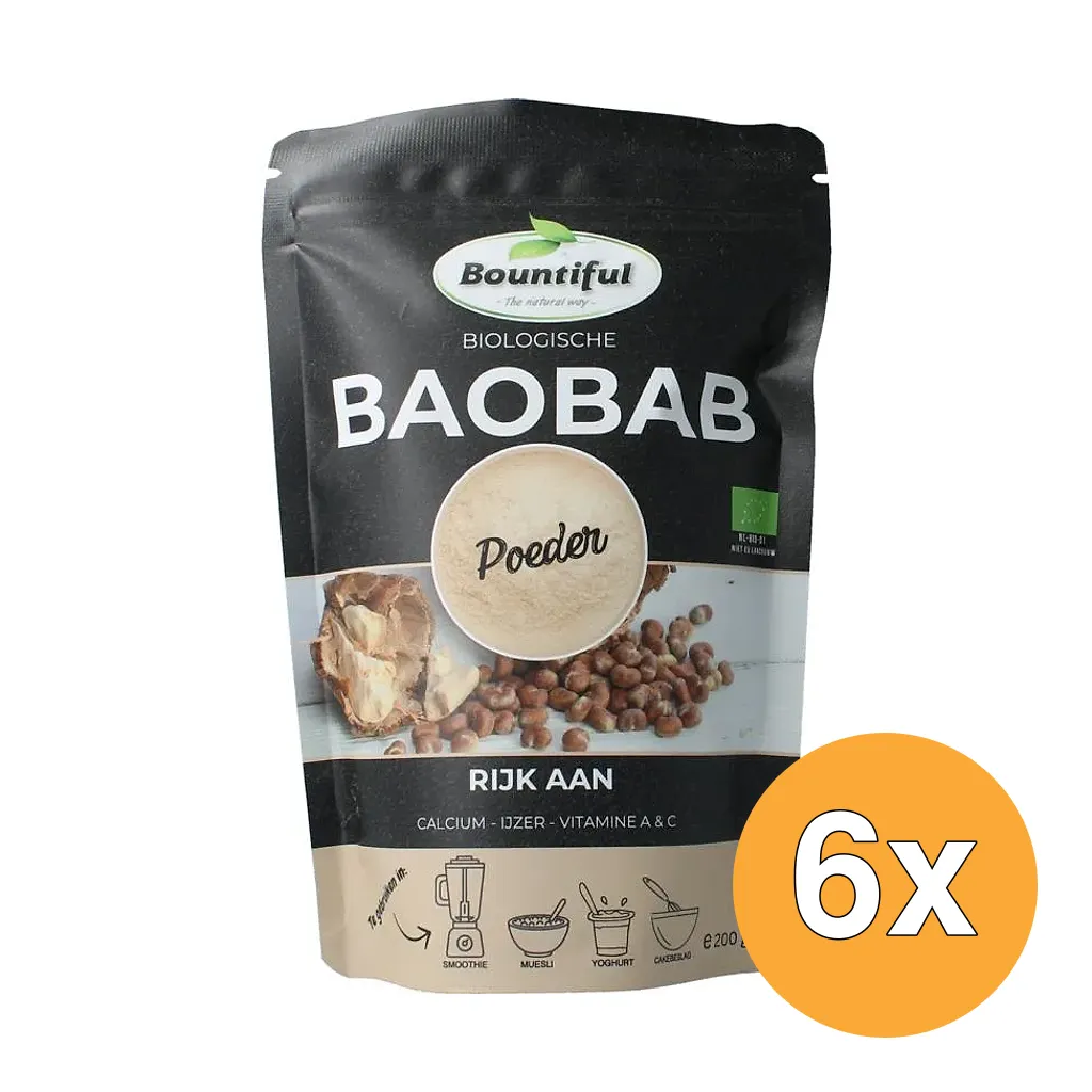6x Bountiful Baobab Poeder Bio (200 gr)