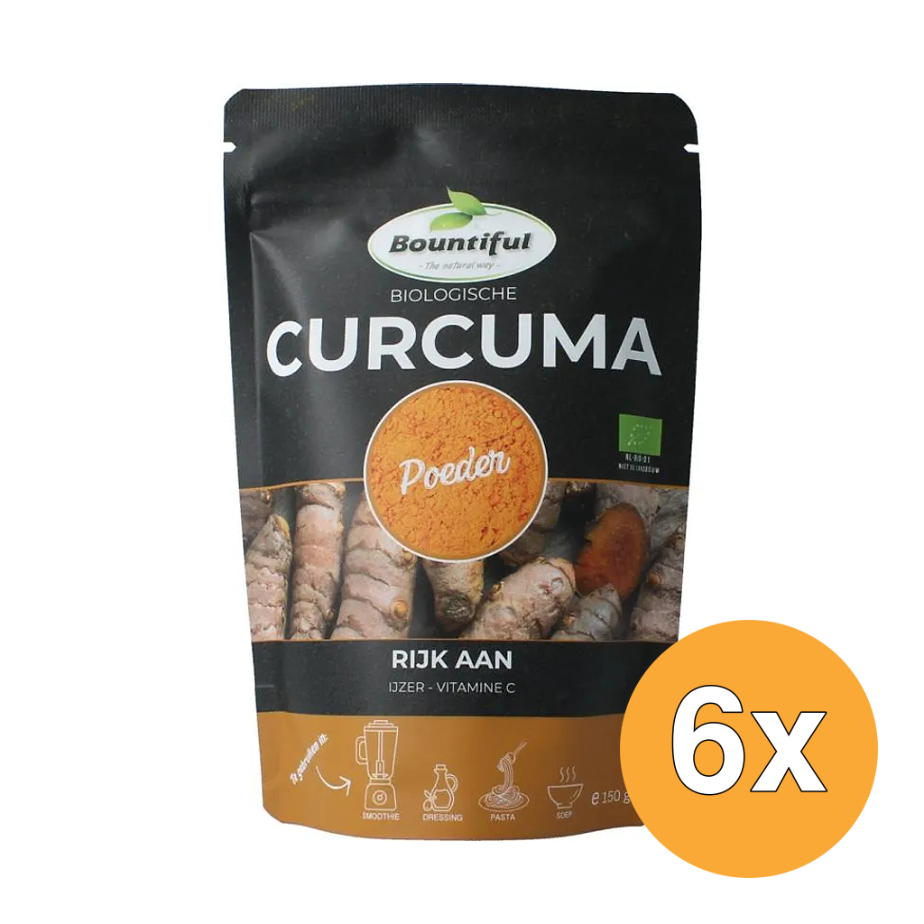 6x Bountiful Curcuma Poeder Bio (150 gr)