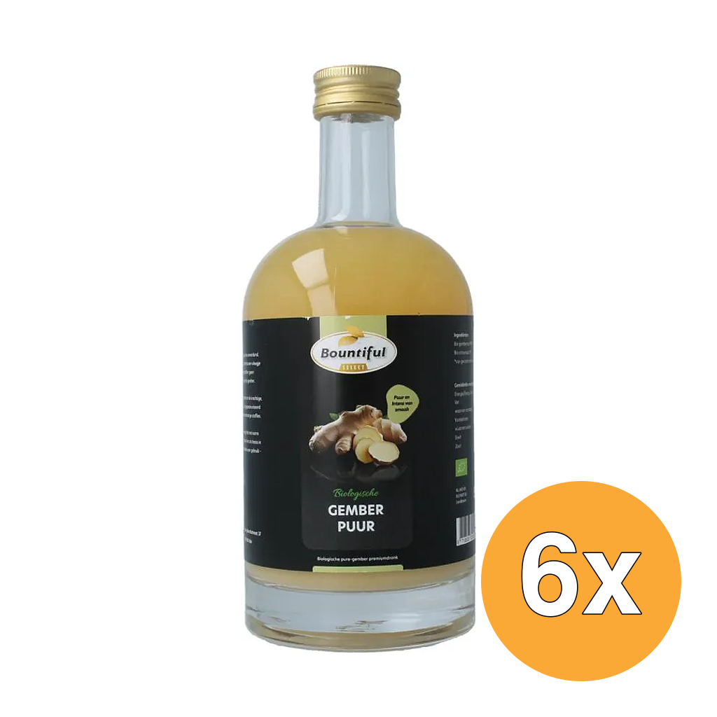 6x Bountiful Select Gember Sap Puur Bio (500 ml)