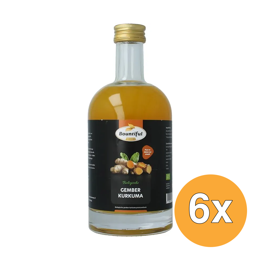 6x Bountiful Select Gember Sap Kurkuma Bio (500 ml)