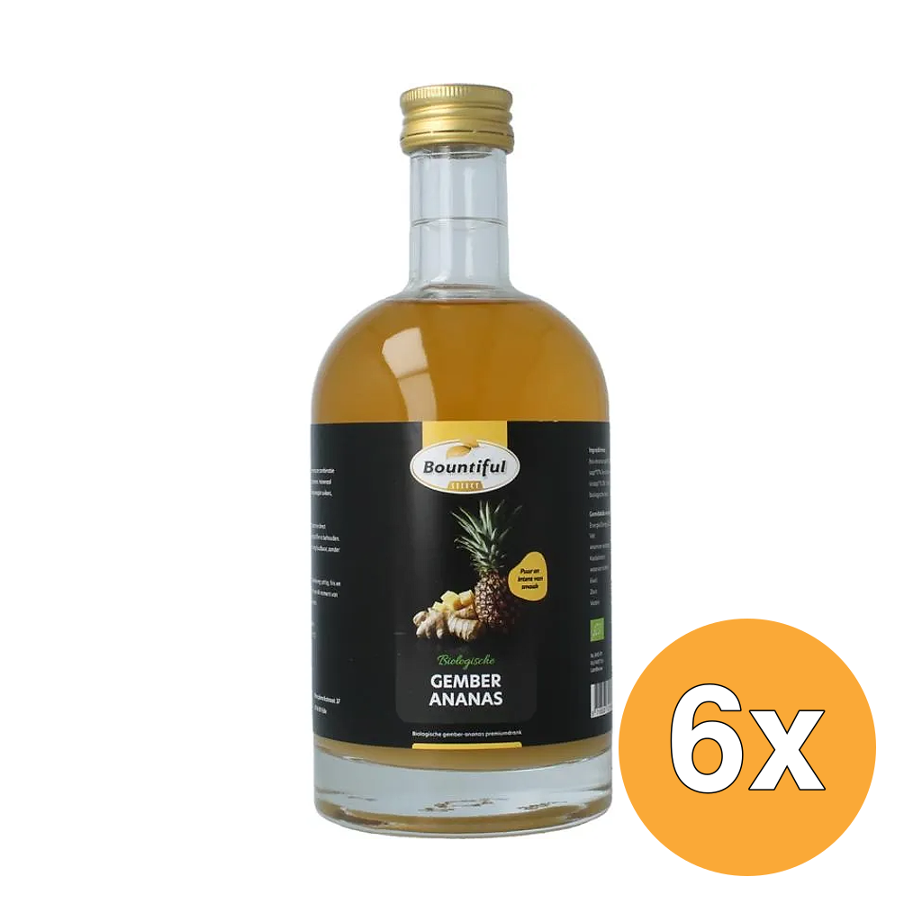 6x Bountiful Select Gember Sap Ananas Bio (500 ml)