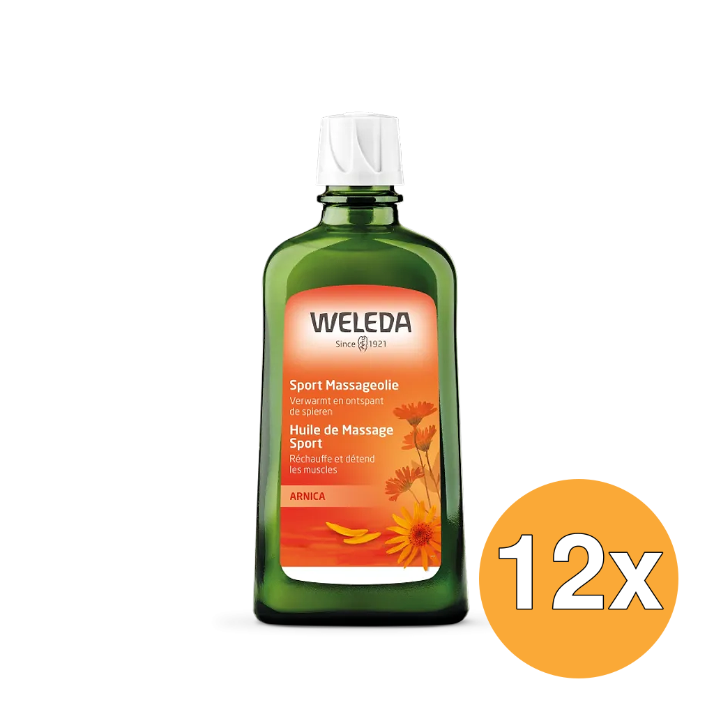 12x Weleda Arnica Sport Massageolie (200 ml)