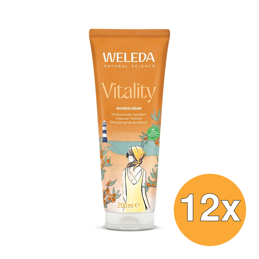 12x WELEDA Duindoorn vitaliserende douchecreme (200 ml)