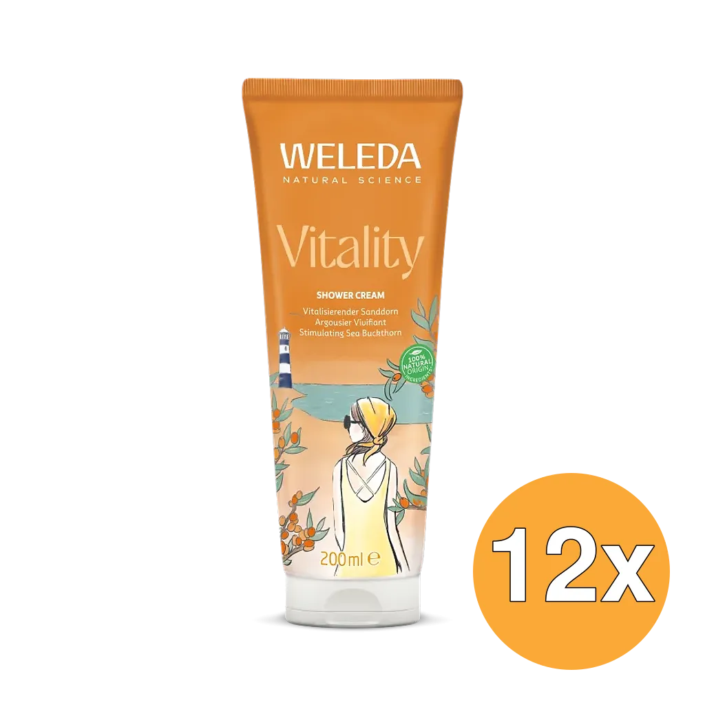 12x WELEDA Duindoorn vitaliserende douchecreme (200 ml)