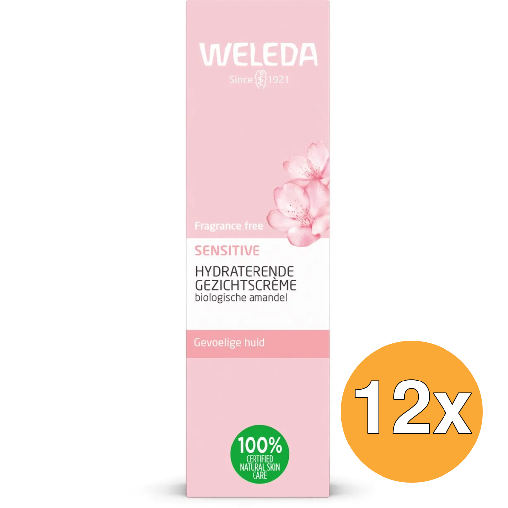 12x Weleda Sensitive Hydraterende Gezichtscreme (30 ml)