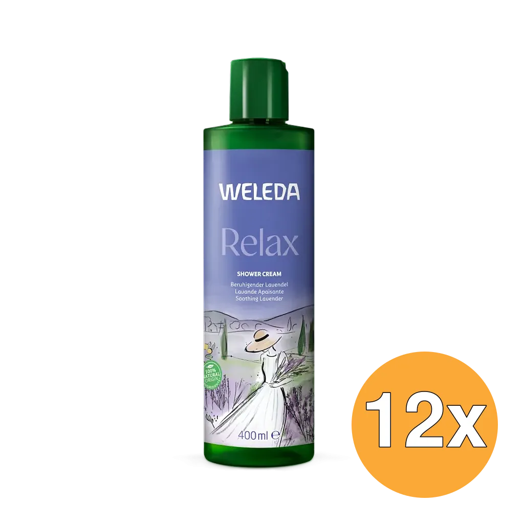 12x Weleda Relax Douchecreme Lavendel (400 ml)