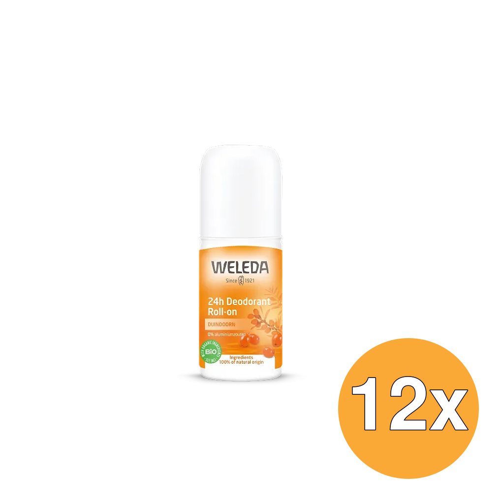 12x WELEDA Duindoorn 24h roll on deodorant (50 ml)