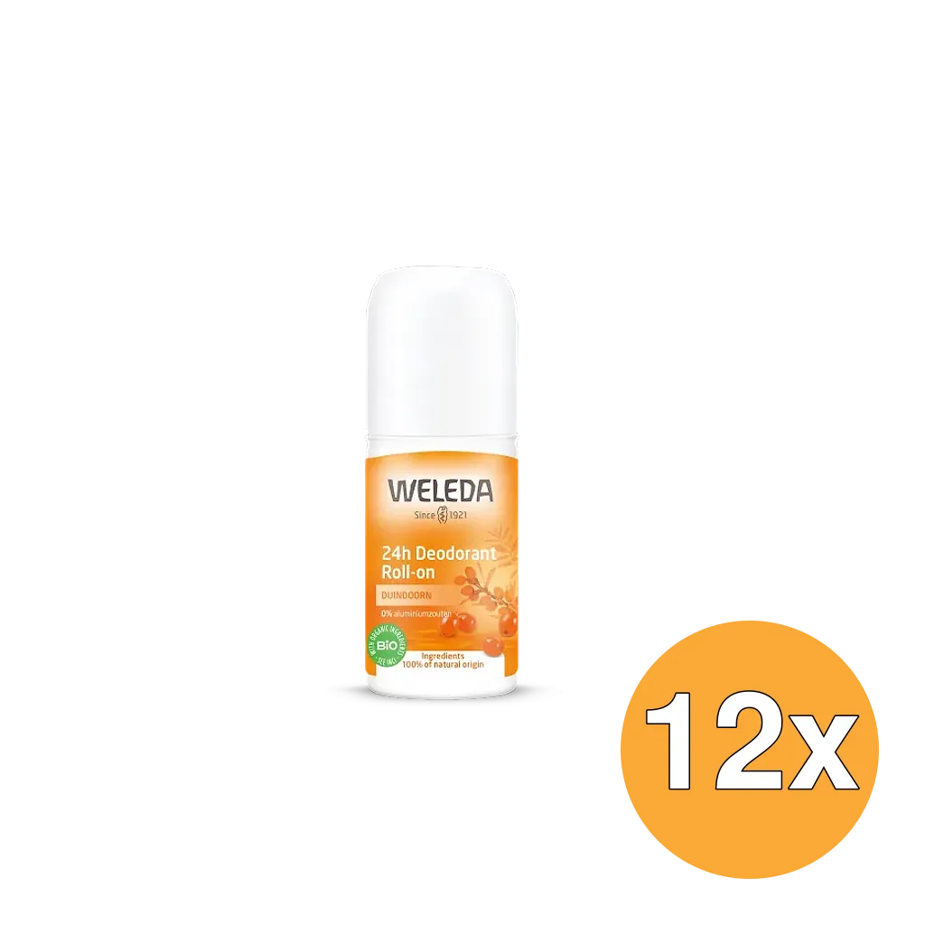 12x WELEDA Duindoorn 24h roll on deodorant (50 ml)
