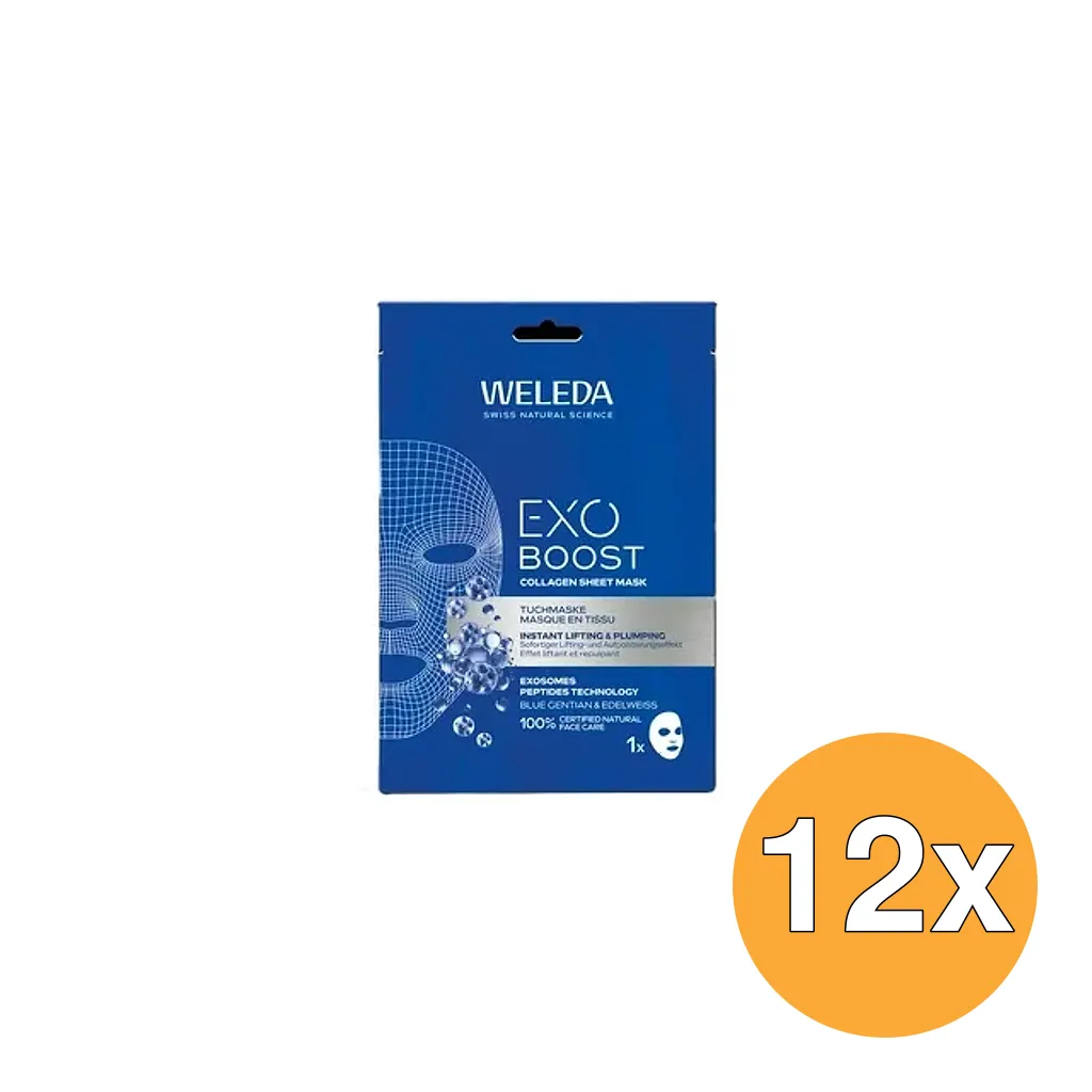 12x Weleda Exo Boost Collagen Sheet Mask (20 ml)