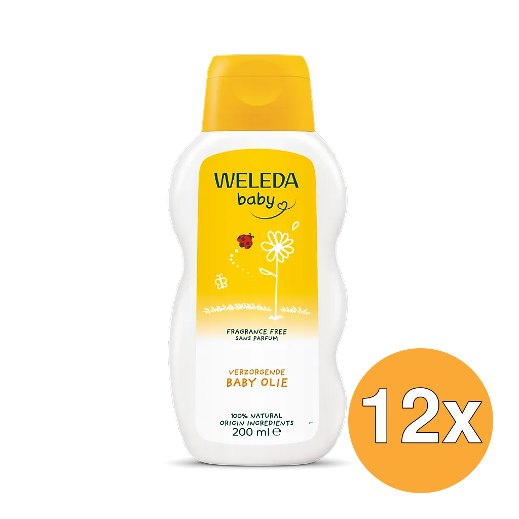 12x WELEDA Calendula baby verzorgende olie (200 ml)