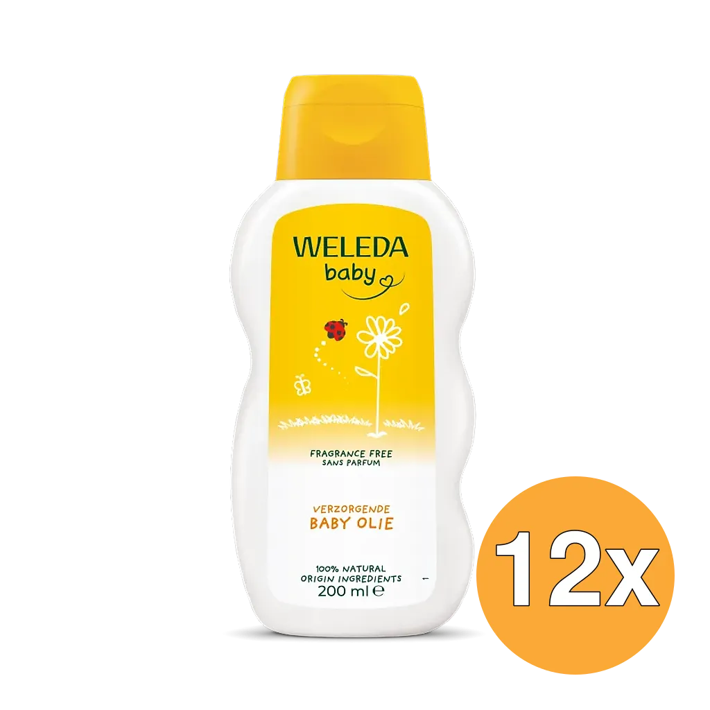 12x WELEDA Calendula baby verzorgende olie (200 ml)