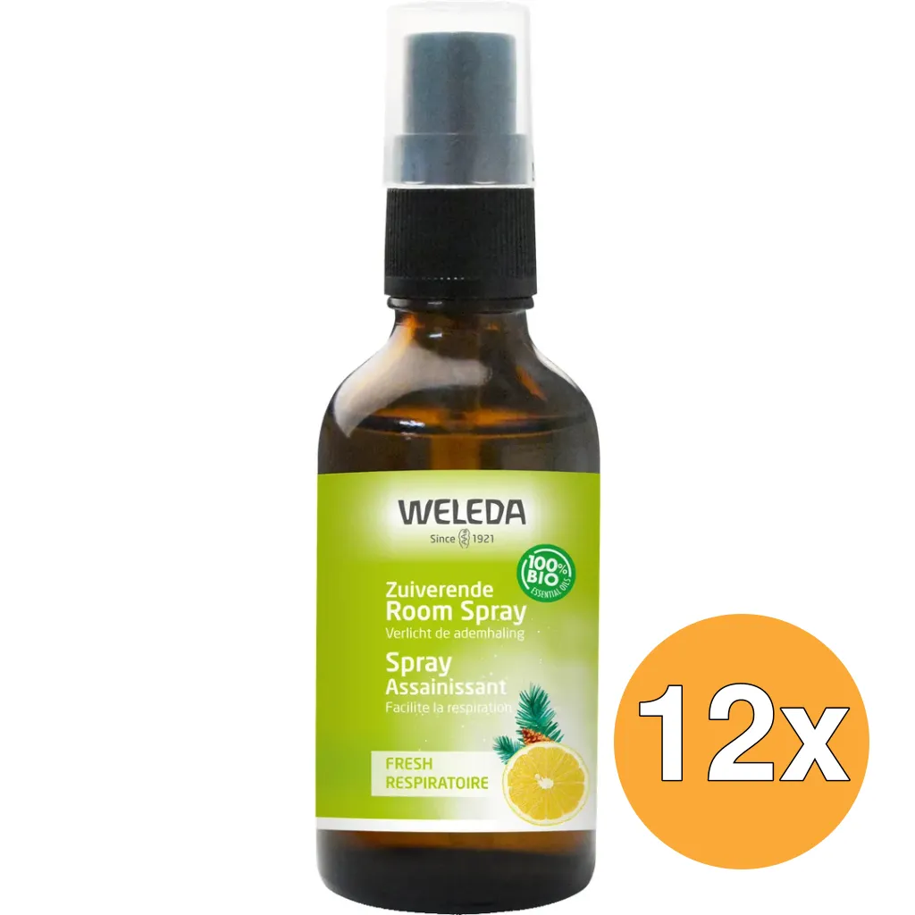 12x WELEDA Zuiverende roomspray fresh (50 ml)
