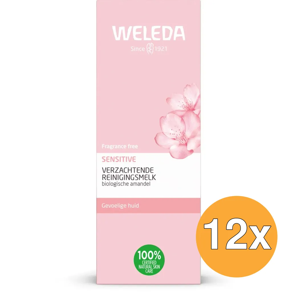 12x Weleda Sensitive Verzachtende Reinigingsmelk (75 ml)