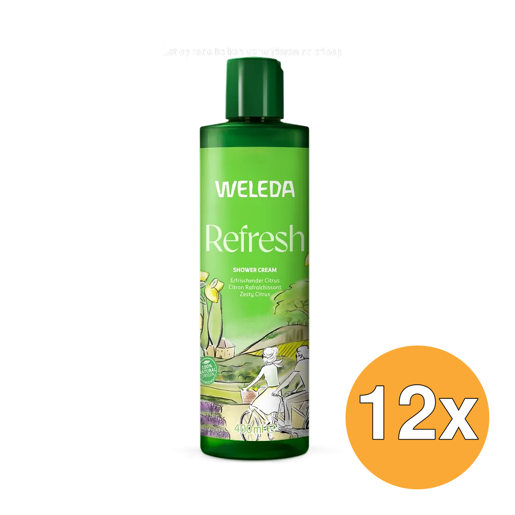 12x Weleda Refresh Douchecreme Citrus (400 ml)