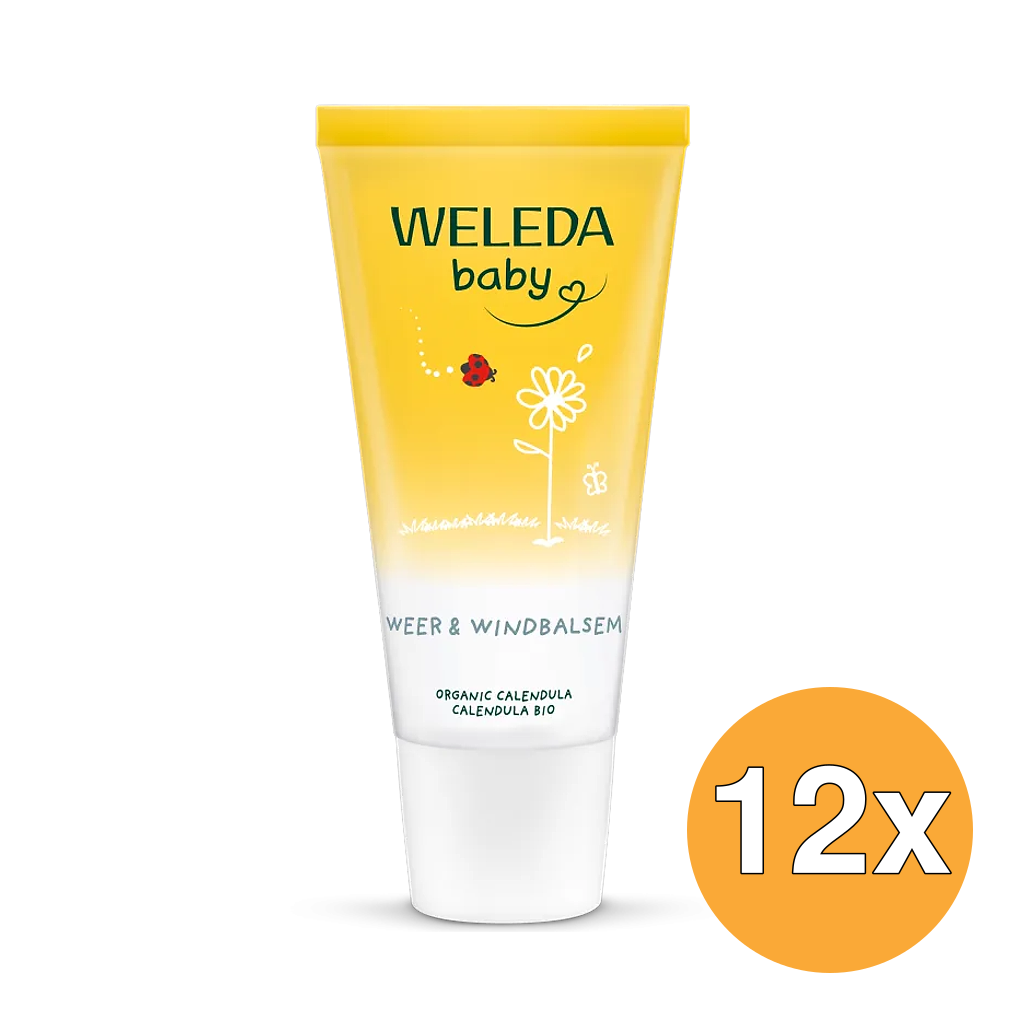 12x WELEDA Calendula baby weer & wind balsem (30 ml)