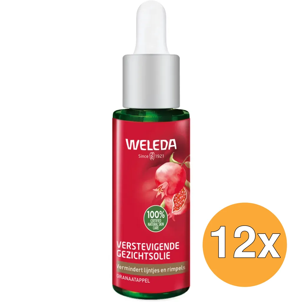12x WELEDA Granaatappel verstevigende gezichtsolie (30 ml)