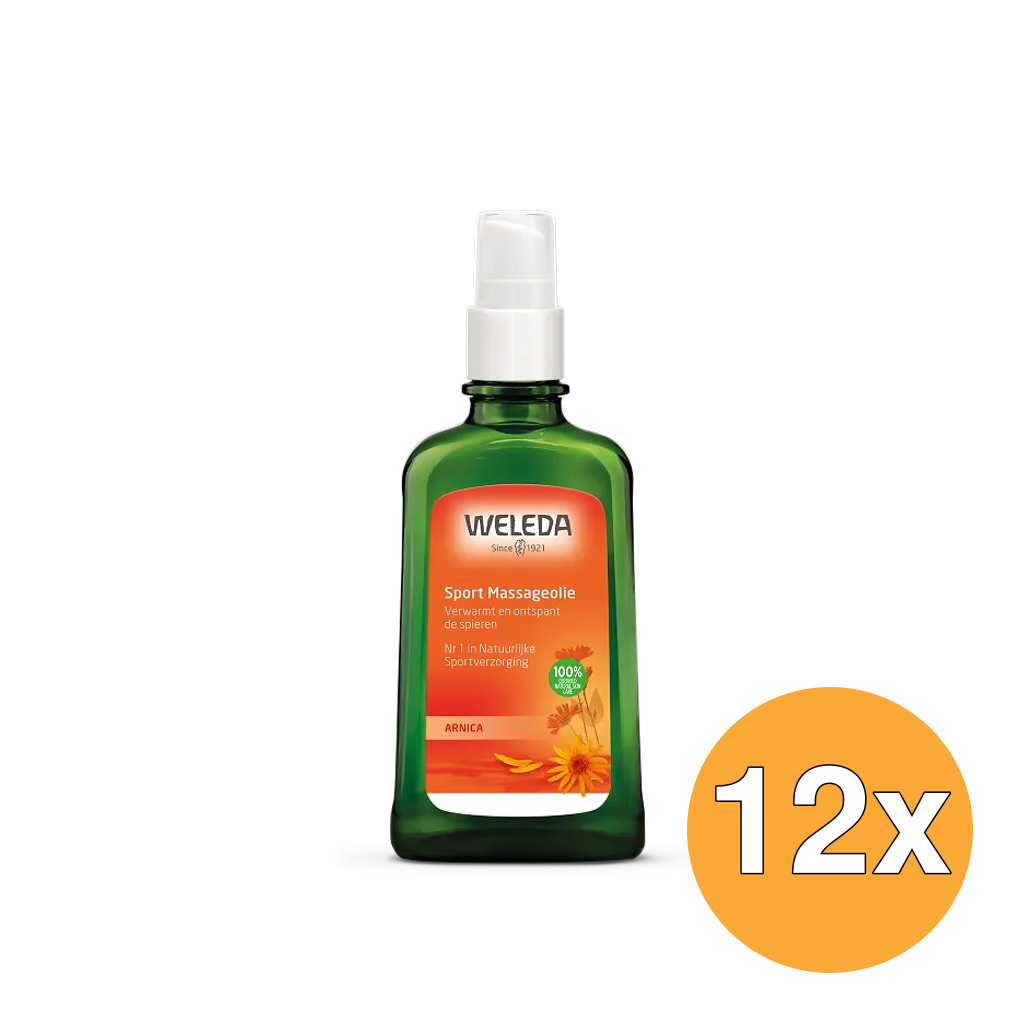 12x Weleda Arnica Sport Massageolie (100 ml)