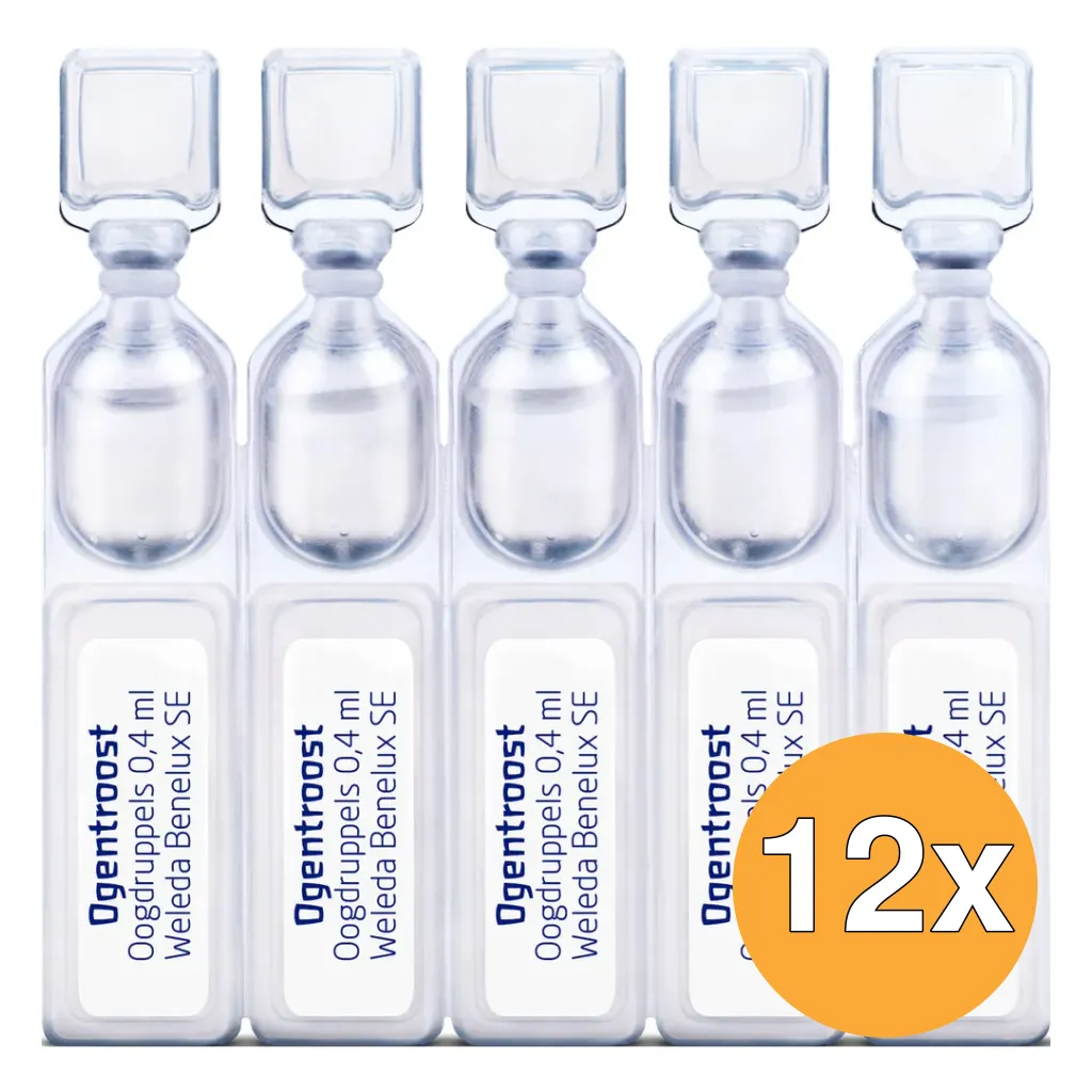 12x WELEDA Ogentroost oogdruppels 0.4ml (20 stuks)