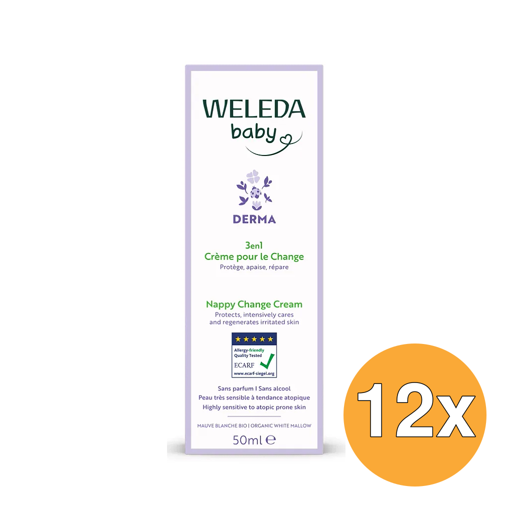 12x WELEDA Baby Derma 3 in 1 Billenbalsem (50 ml)