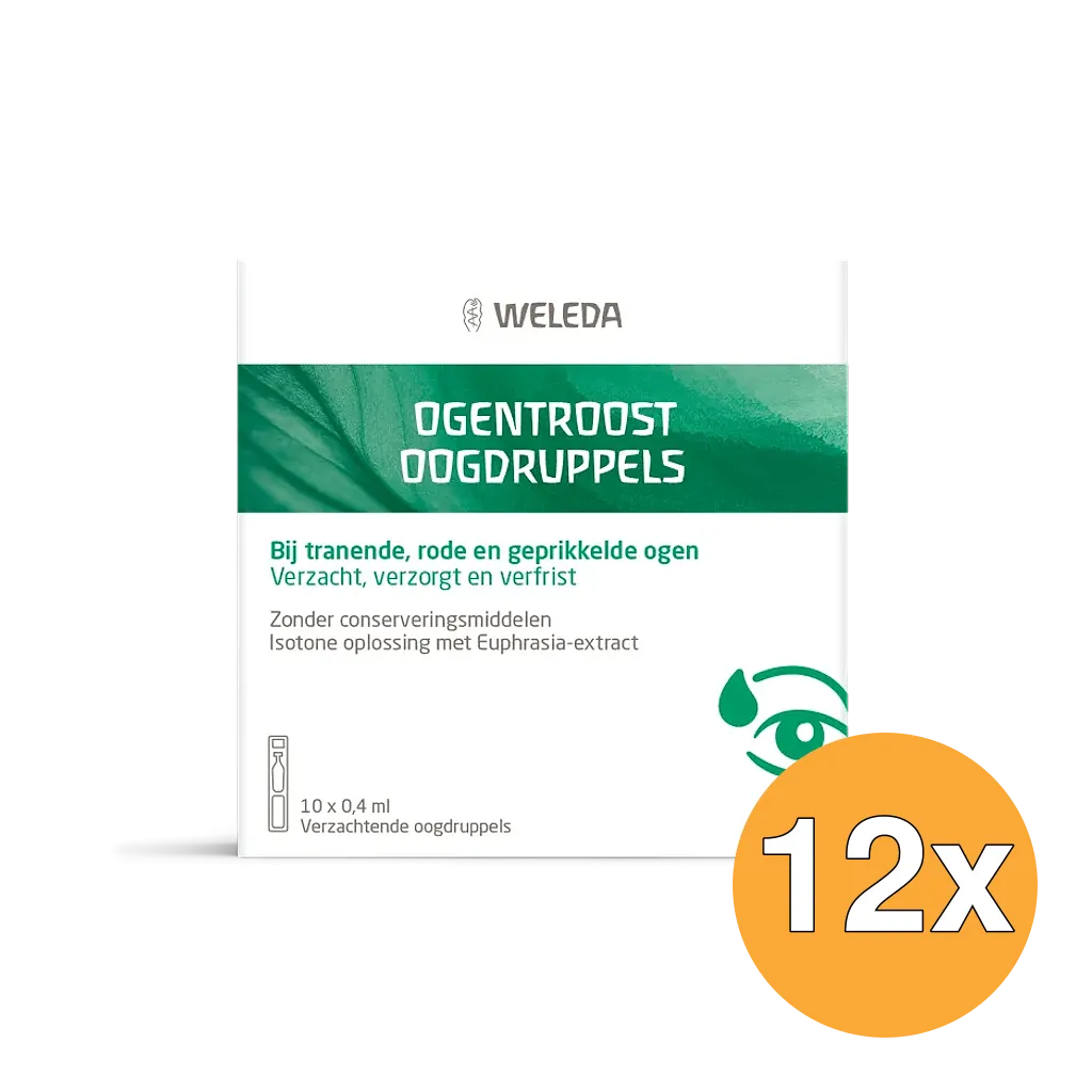 12x WELEDA Ogentroost oogdruppels (10 stuks)