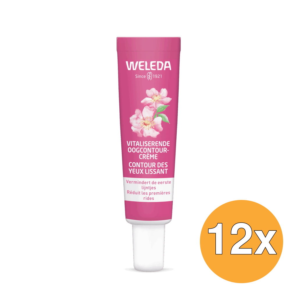 12x Weleda Wilde Rozen & Witte Thee Vitaliserende Oogcontourcreme (12 ml)