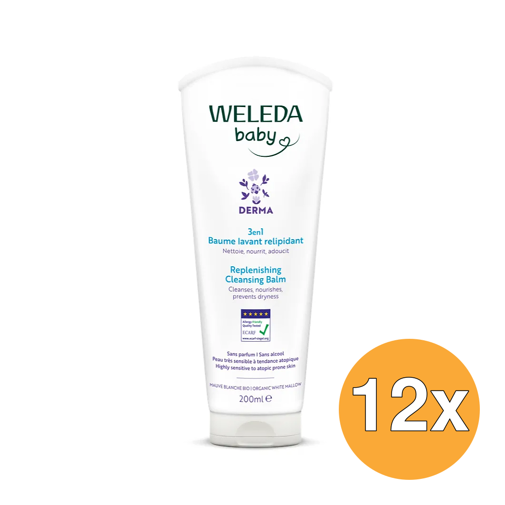 12x WELEDA Baby Derma 3 in 1 Reinigingsbalsem (200 ml)