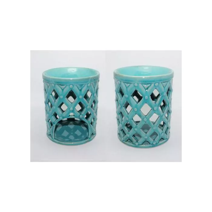 Green Tree Turqoise Ceramic Aromaburner (1 stuk)