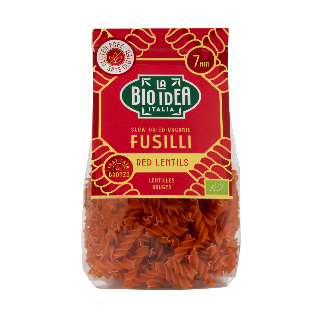 La Bio Idea Fusilli Rode Linzen Glutenvrij (250 gr)
