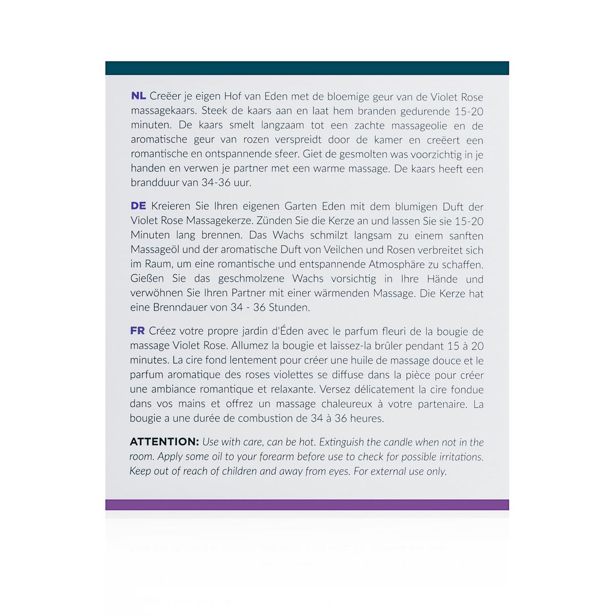 Exotiq Massagekaars Violet Rose (200 gr) - image 4