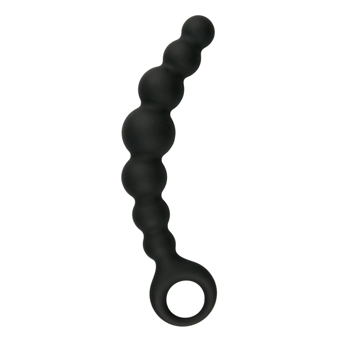 Easytoys Anal Collection Zwarte anale plug met kralen (1 stuk)