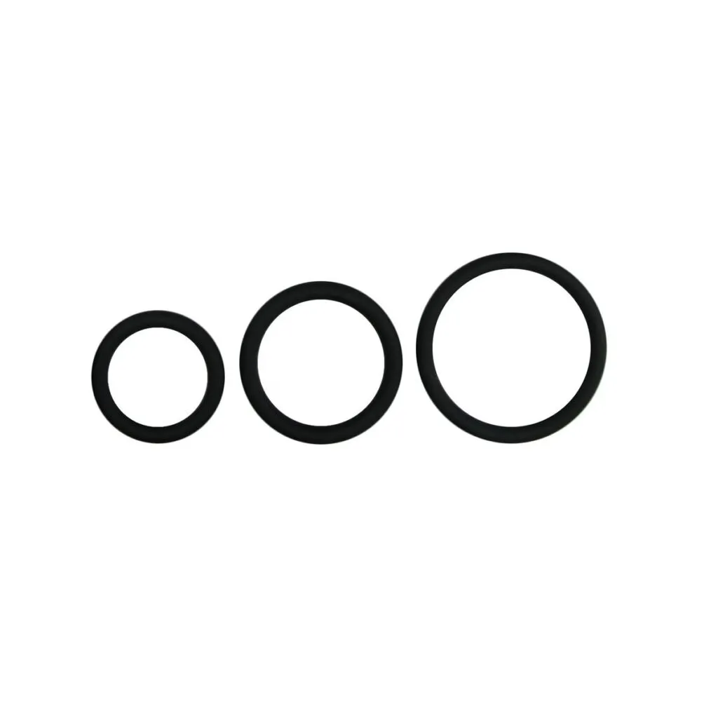Easytoys Men Only Cockring set - drie maten - zwart (1 stuk)