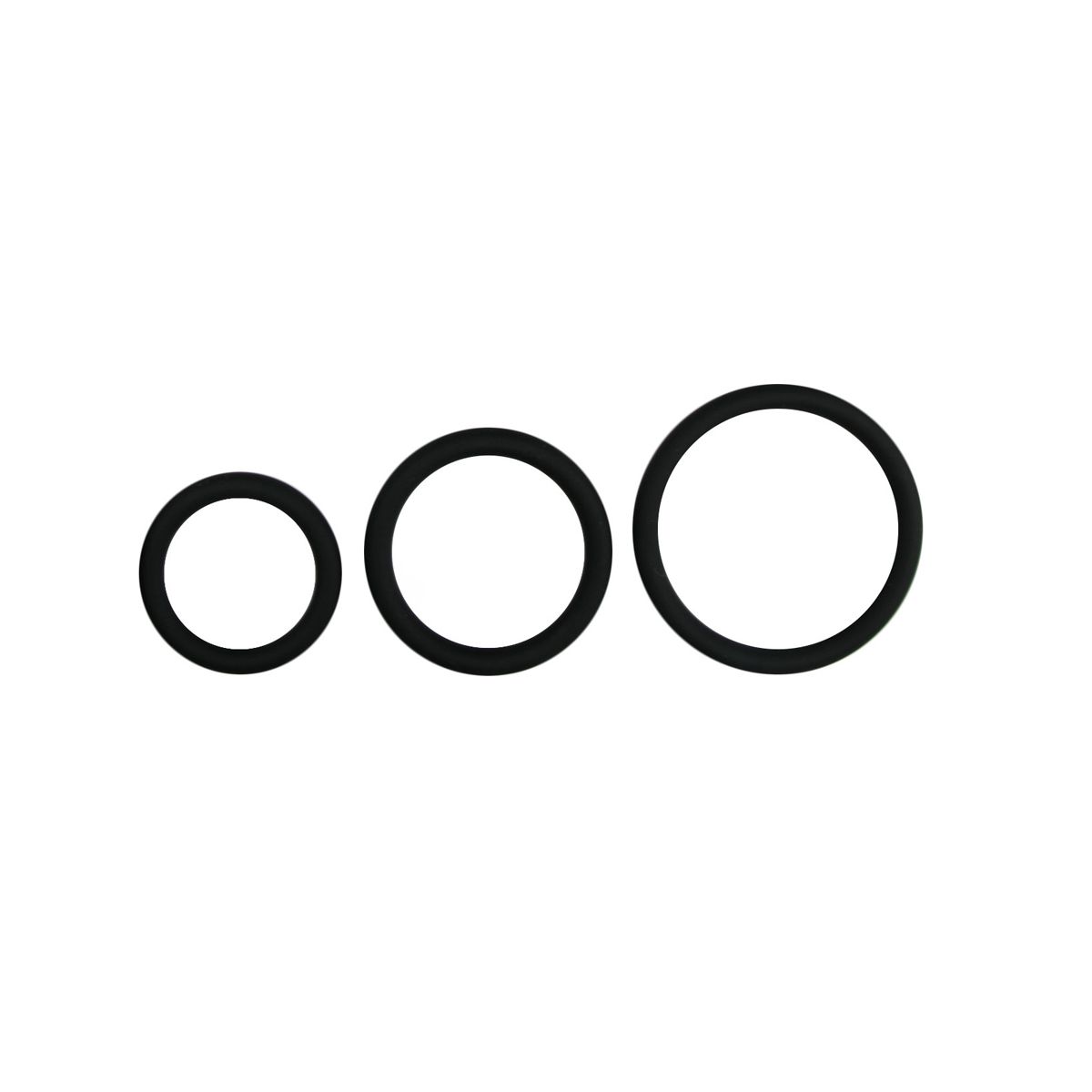 Easytoys Men Only Cockring set - drie maten - zwart (1 stuk)