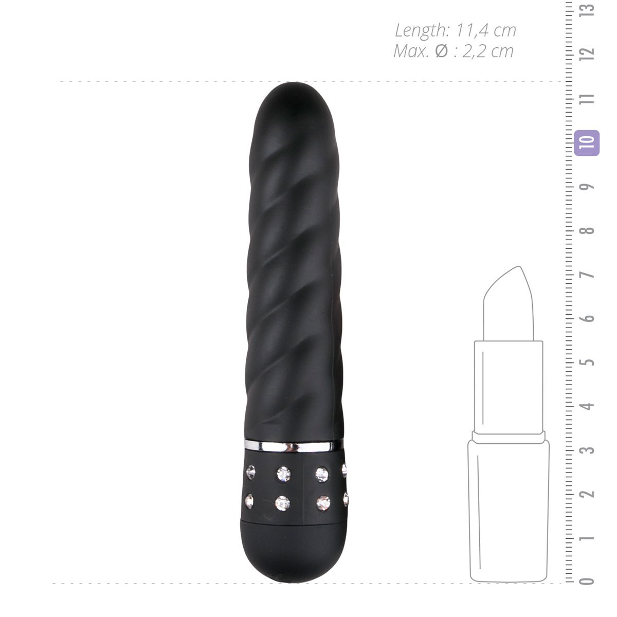Easytoys Mini Vibe Collection Easytoys Mini Vibrator Gedraaid - Zwart (1 stuk) - image 3