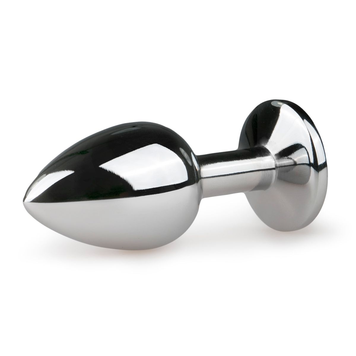 Easytoys Anal Collection Metalen buttplug met roze steen - zilverkleurig (1 stuk)