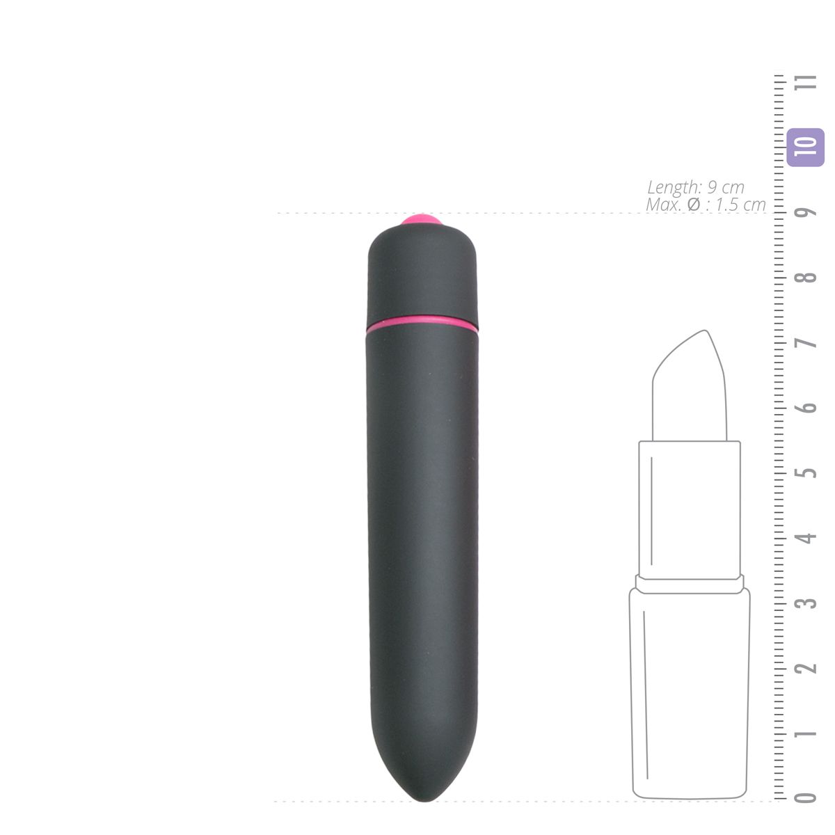 Easytoys Mini Vibe Collection Bullet Vibrator 10 Standen - Zwart (1 stuk) - image 2