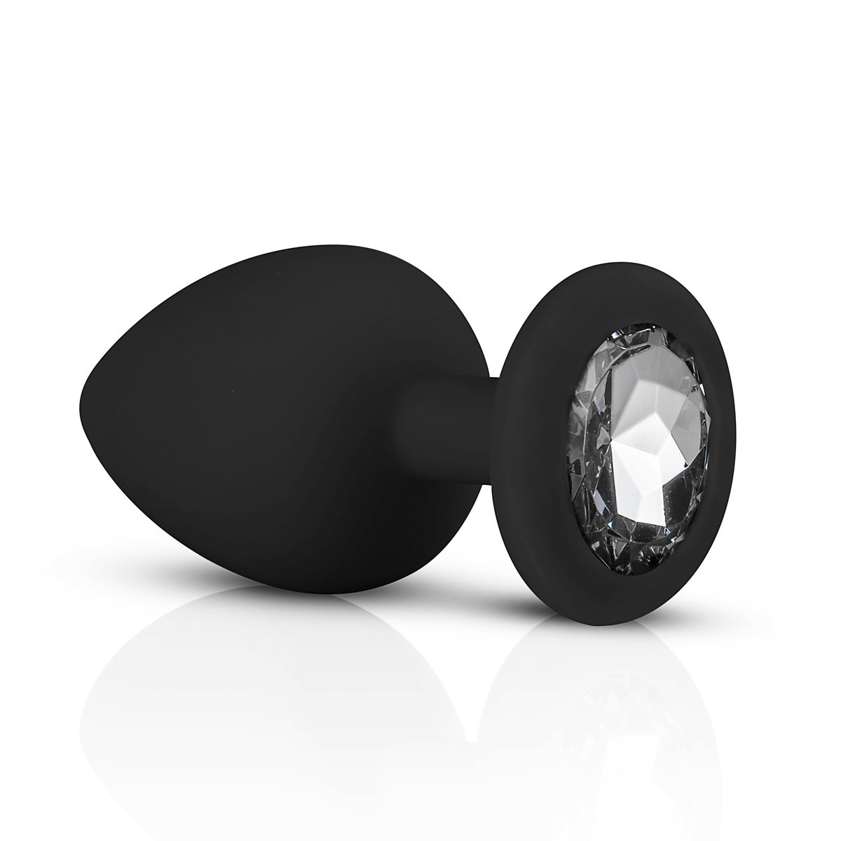 Easytoys Anal Collection Siliconen Buttplug Met Diamant - Zwart (3 stuks) - image 2