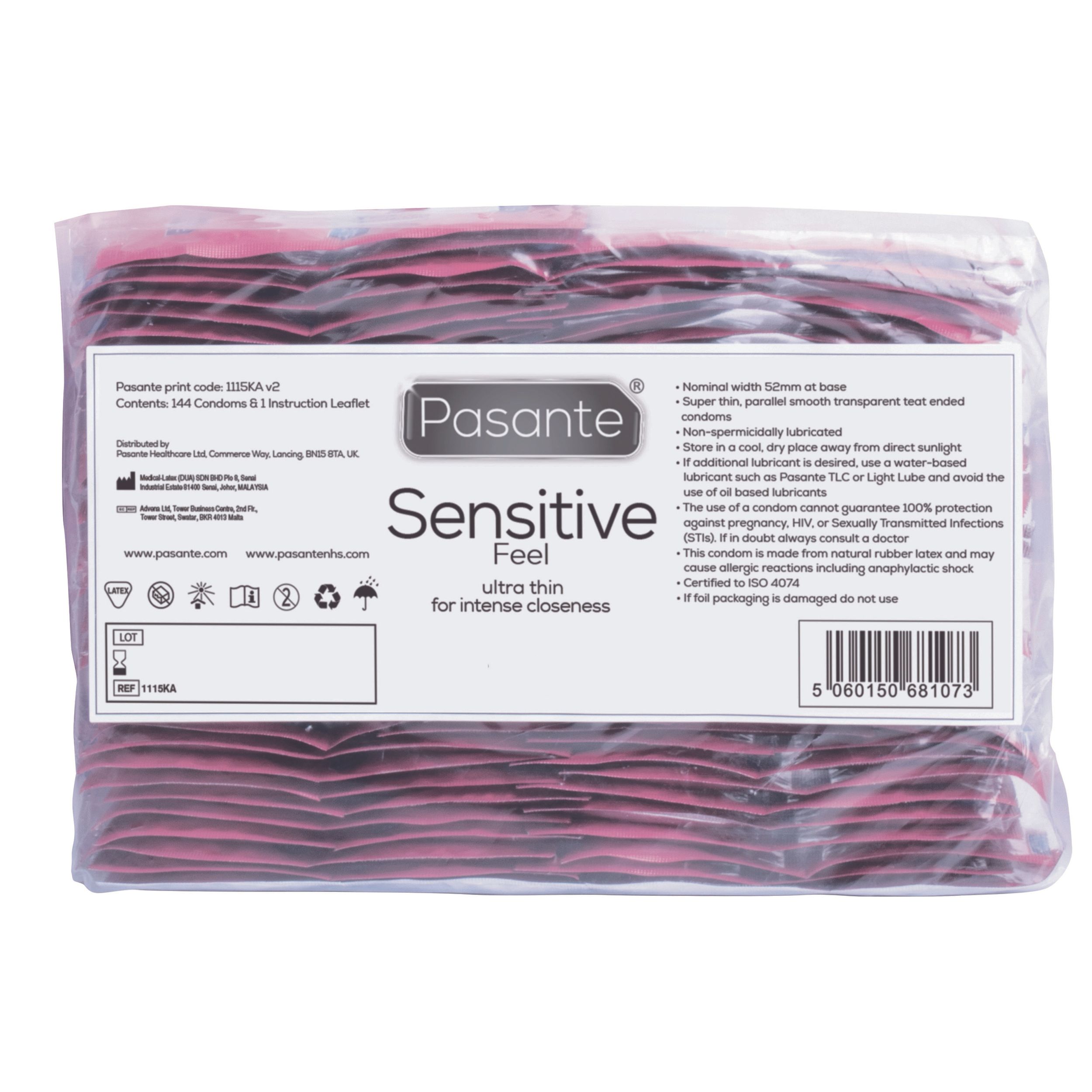 Pasante Pasante Sensitive Feel Condooms (144 stuks)
