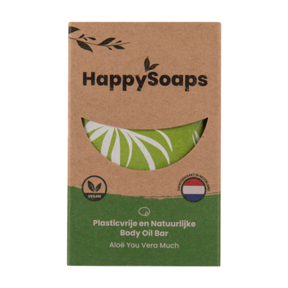 Happysoaps Body Oil Bar Aloe You Vera Much (70 gr)