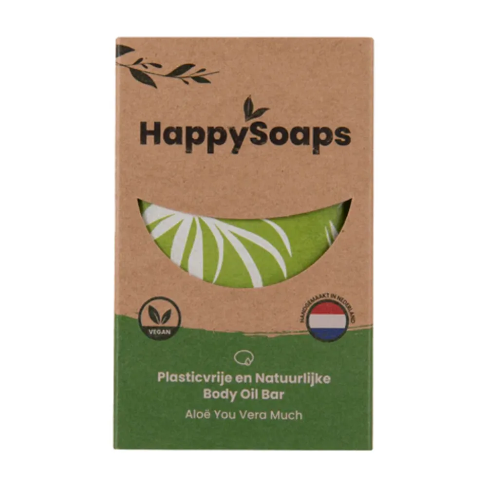 Happysoaps Body Oil Bar Aloe You Vera Much (70 gr)